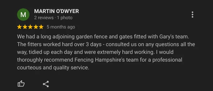 fencing hampshire